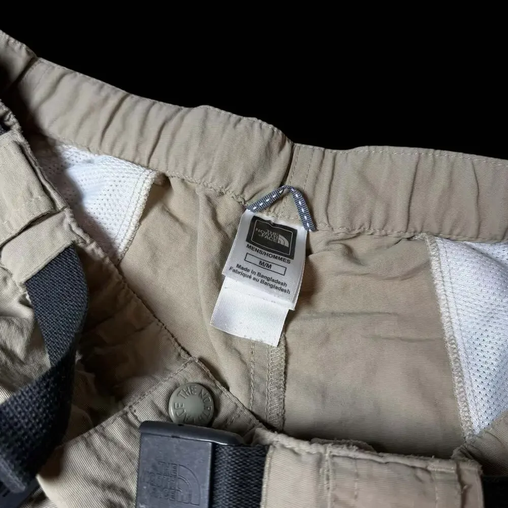 The North Face Mens Beige Cargo Hiking Shorts with Built-In Belt Size M